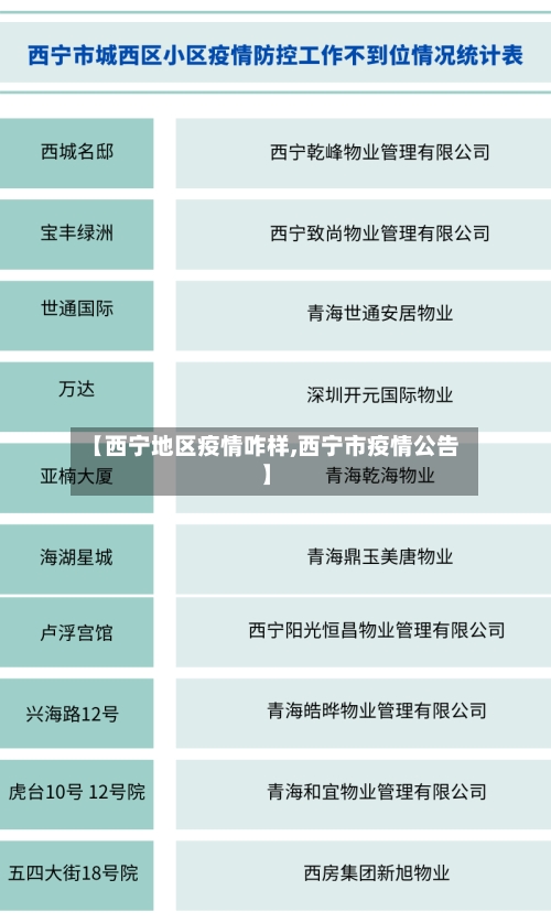 【西宁地区疫情咋样,西宁市疫情公告】