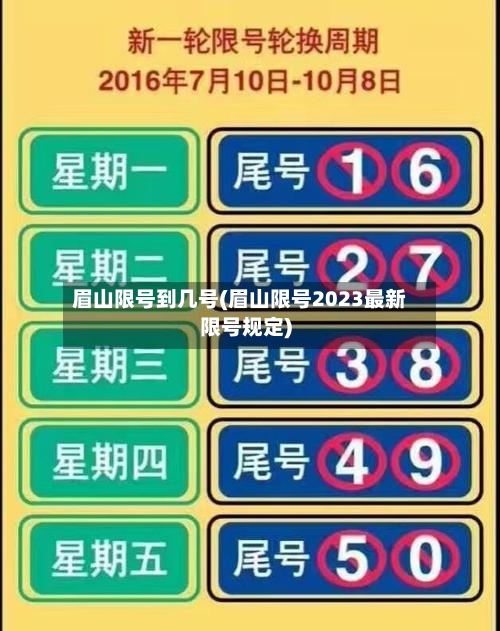 眉山限号到几号(眉山限号2023最新限号规定)-第2张图片