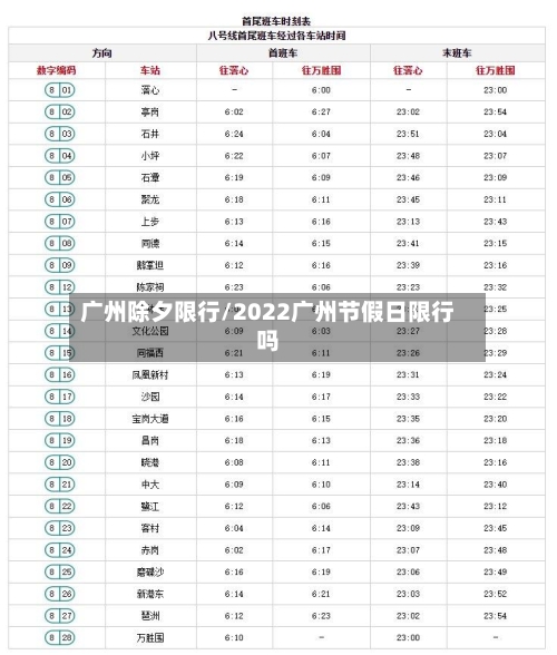 广州除夕限行/2022广州节假日限行吗-第2张图片