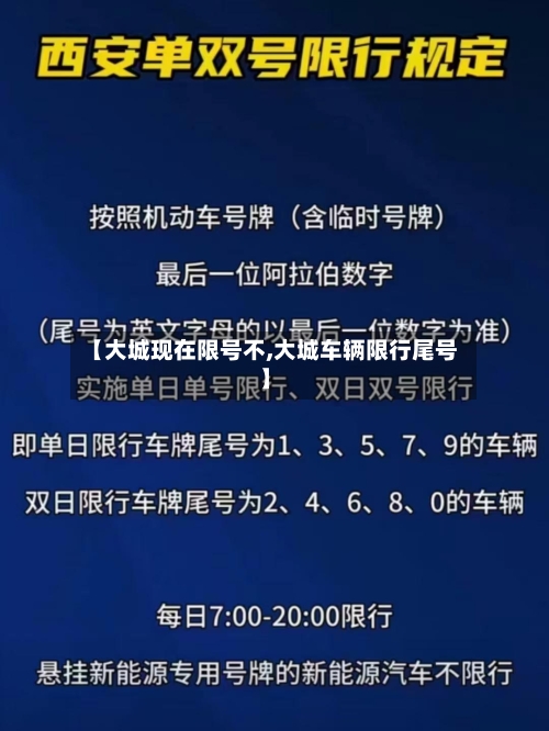 【大城现在限号不,大城车辆限行尾号】