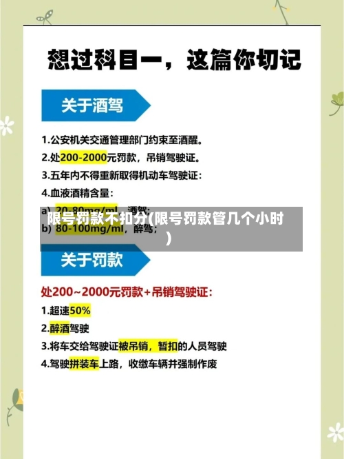 限号罚款不扣分(限号罚款管几个小时)