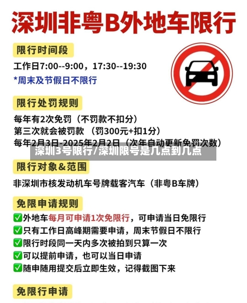 深圳3号限行/深圳限号是几点到几点-第2张图片
