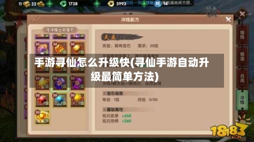 手游寻仙怎么升级快(寻仙手游自动升级最简单方法)-第2张图片