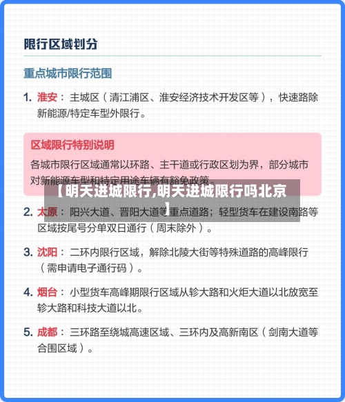 【明天进城限行,明天进城限行吗北京】